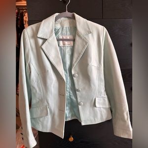 Made In France Mint Leather Jacket